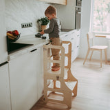 Duck Woodworks Foldable Kitchen Tower Natural 3