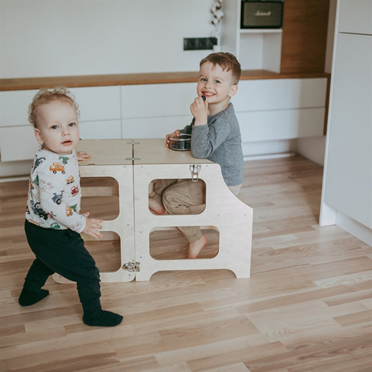 Duck Woodworks Foldable Kitchen Tower Natural 4