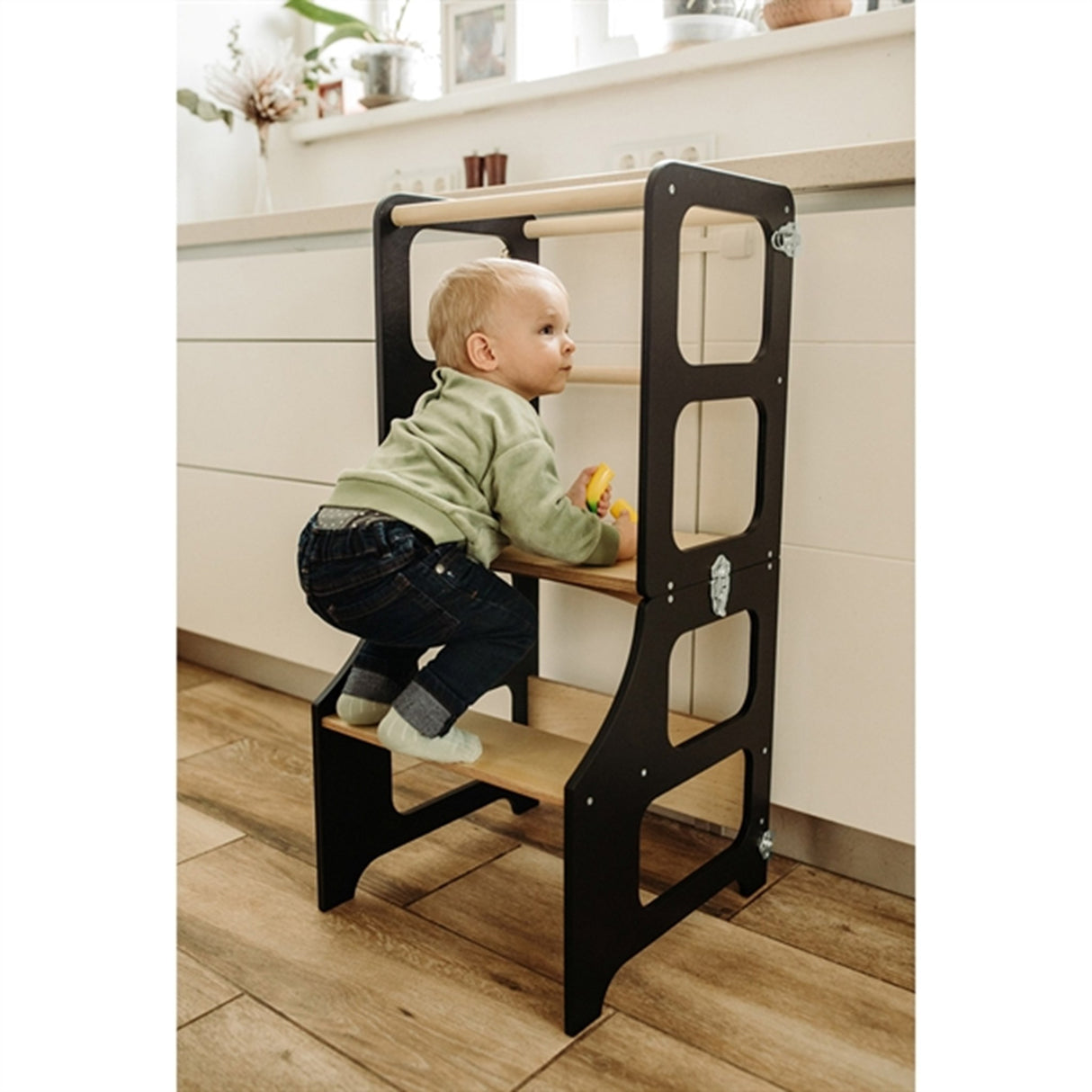 Duck Woodworks Foldable Kitchen Tower Black 6