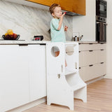 Duck Woodworks Space X Foldable Kitchen Tower White