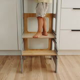 Duck Woodworks Adjustable Kitchen Tower Grey 2