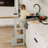 Duck Woodworks Adjustable Kitchen Tower Grey 3