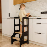Duck Woodworks Adjustable Kitchen Tower Black 5