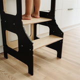 Duck Woodworks Adjustable Kitchen Tower Black 3