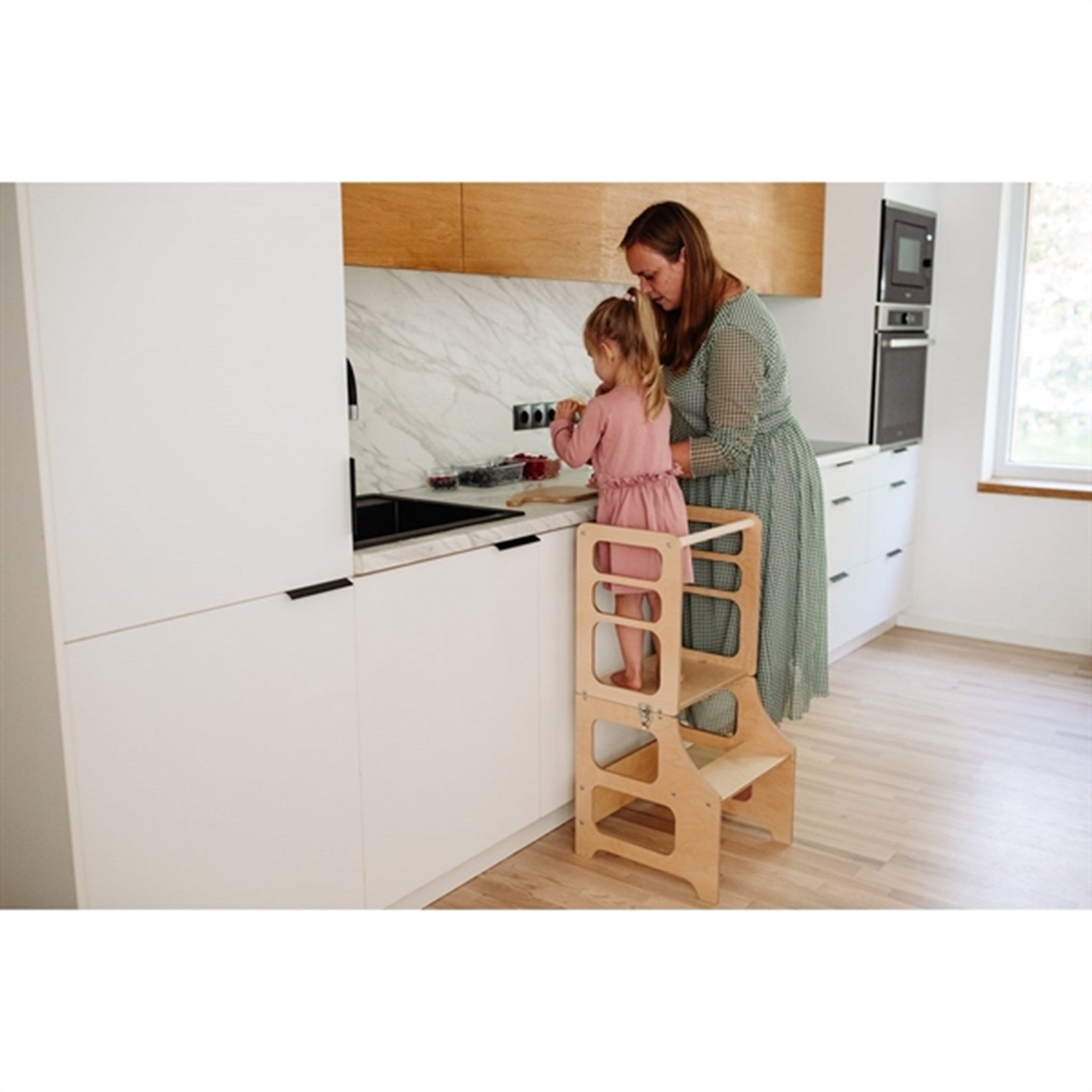 Duck Woodworks Foldable Kitchen Tower Natural 3
