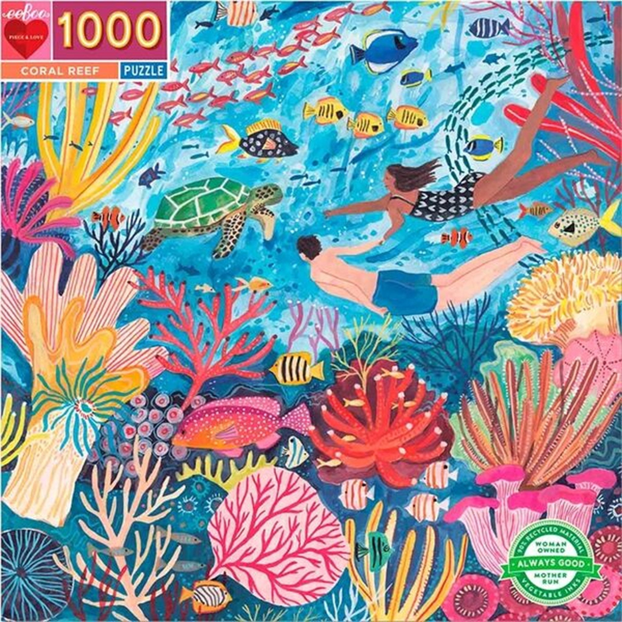 Eeboo Puzzle 1000 bitar - Koralrev