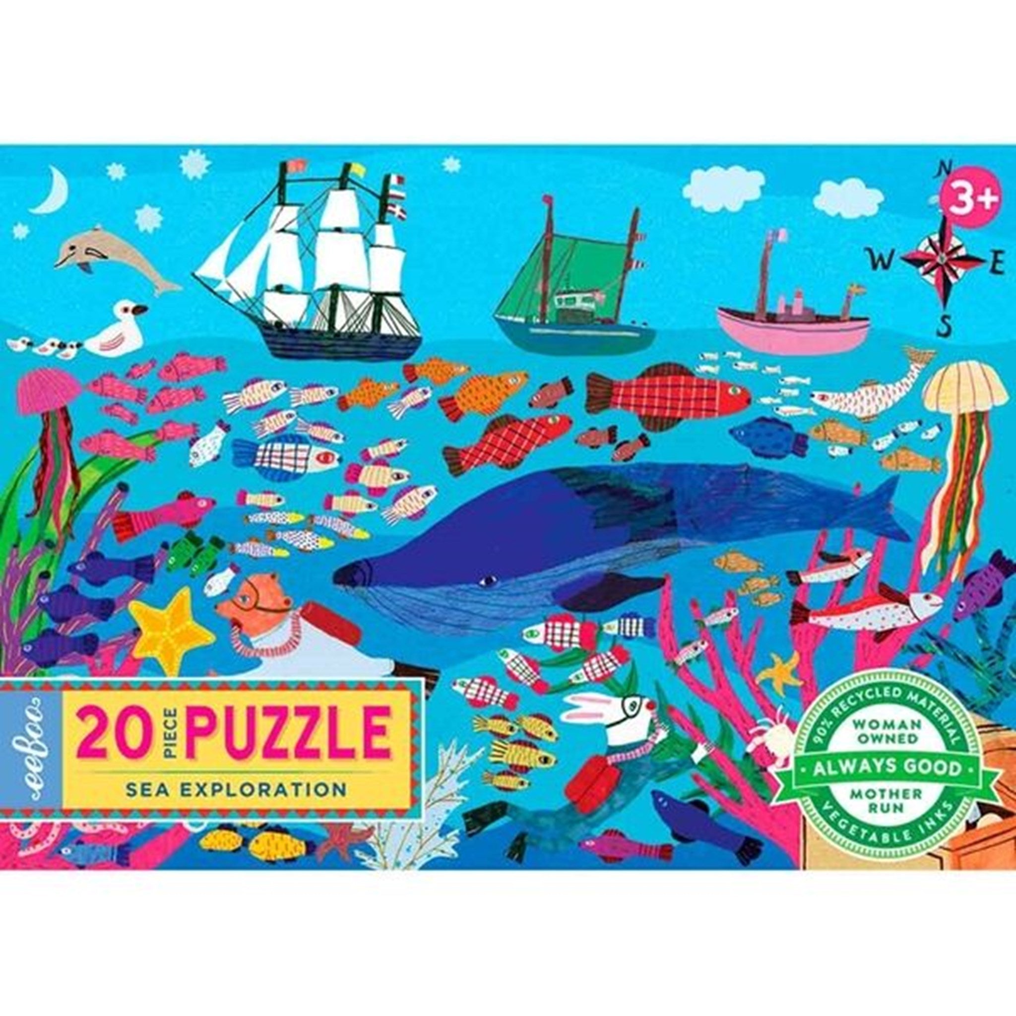 Eeboo Puzzle 20 Pieces - Liver Under Havet
