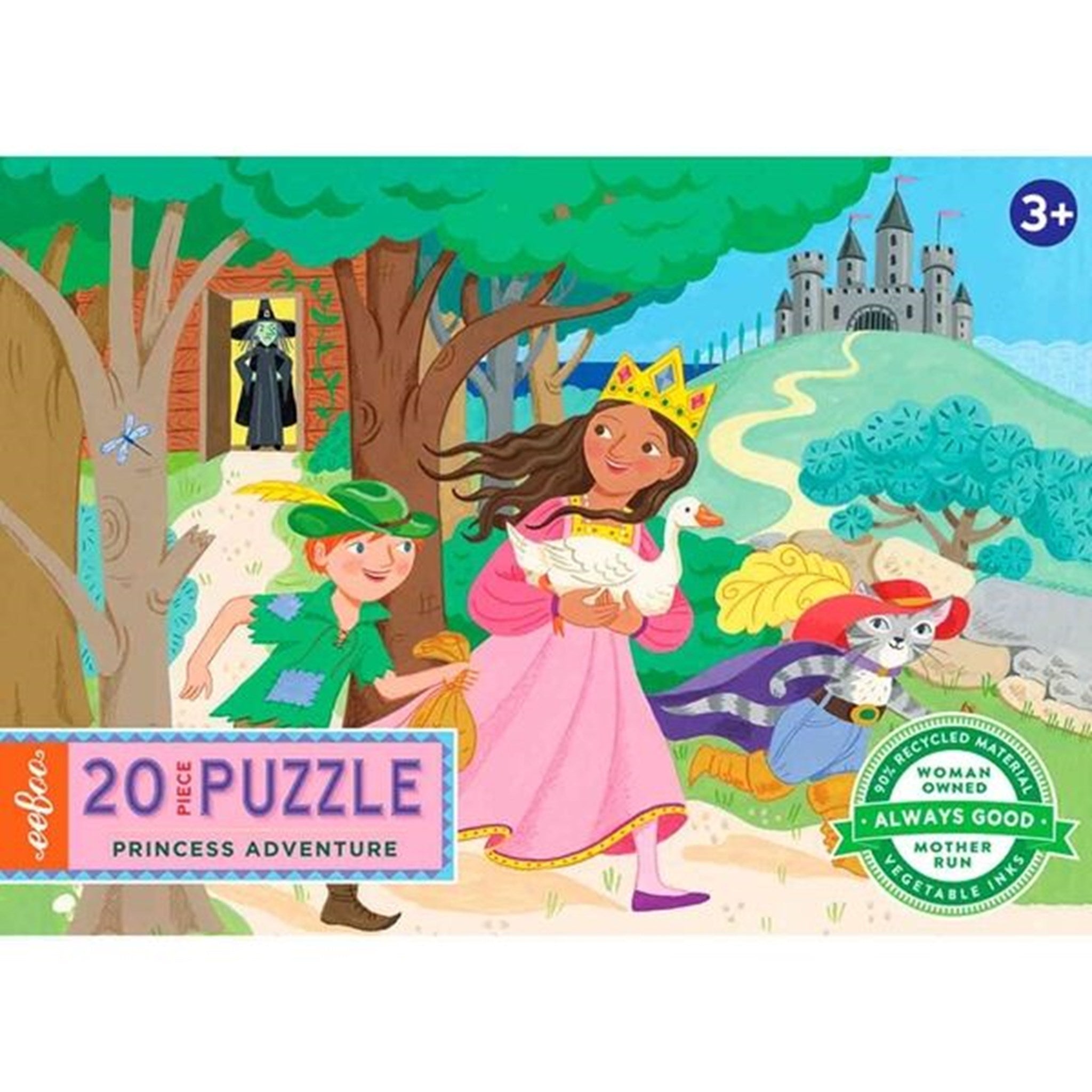 Eeboo Puzzle 20 Pieces - Prinsesse På Äventyr