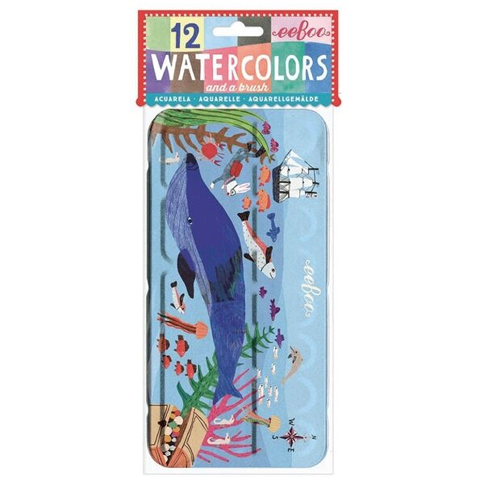 Eeboo 12 Watercolor Pencils - Under the Sea