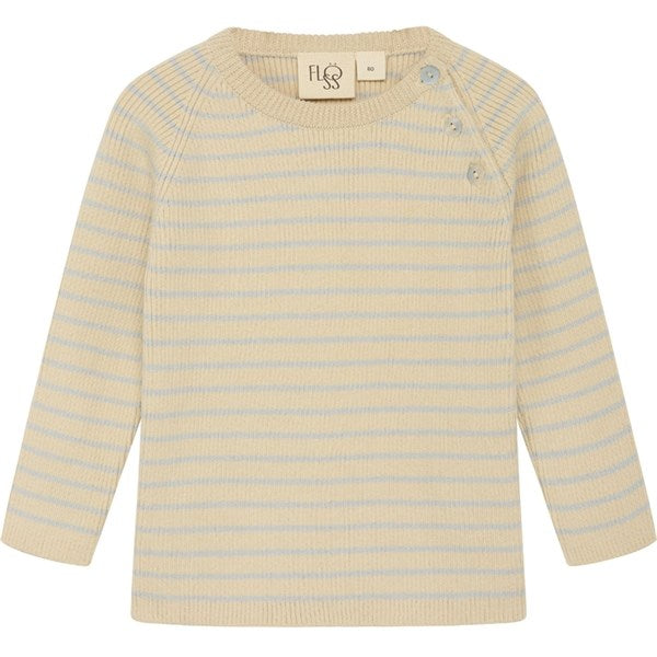 Flöss Flye Stickat Blus Sea Salt/Warm Cotton