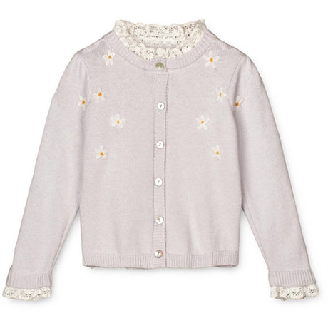 Fliink Lavender Daisy Stickat Cardigan