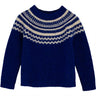 Fliink Mazerine Blue Nordic Pattern Star Pullover