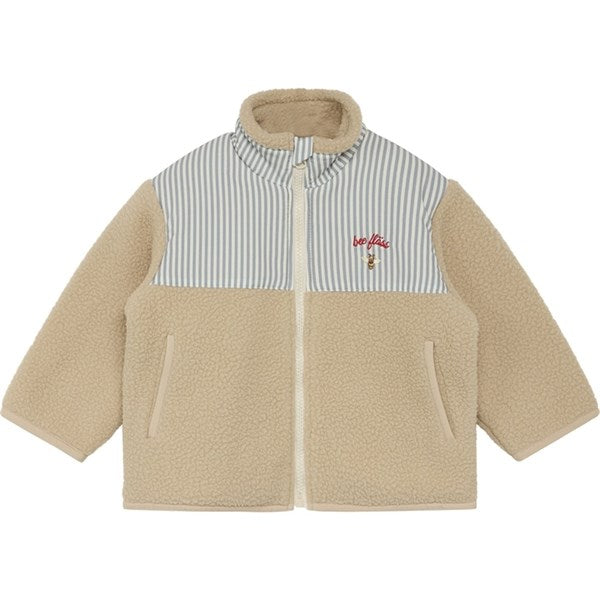 Flöss Bruce Fleece  Jacka Blue Stripe/Sand