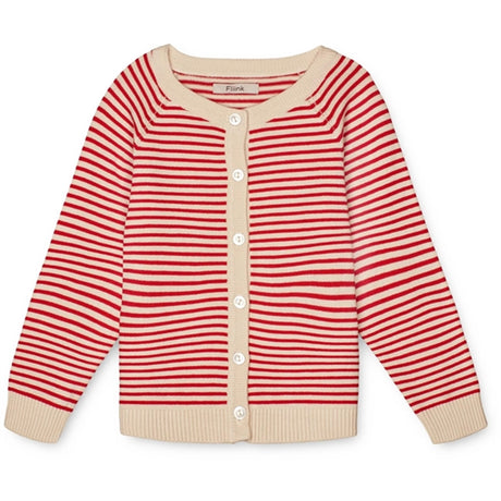 Fliink High Risk Red Stripe Fave Stripe Stickat Cardigan