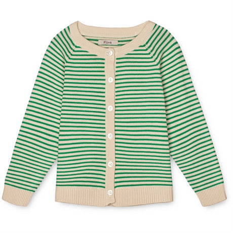 Fliink Jelly Bean Green Stripe Fave Stripe Stickat Cardigan