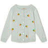 Fliink Ballad Blue/Sunflower Lemons Favo Embr. Stickat Cardigan