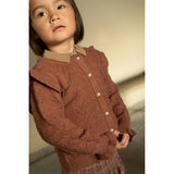 Fliink Carob Brown Benna Ruffle Cardigan 2