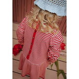 Fliink Cradle Pink W. Red Stripes Favo Peplum Klänning 2