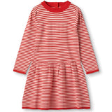 Fliink Cradle Pink W. Red Stripes Favo Peplum Klänning