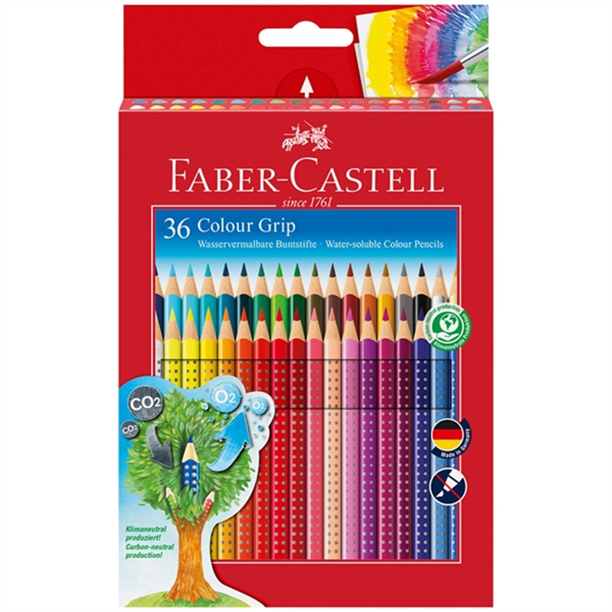 Faber Castell Grip 2001 Akvarel 36 Trekants Färgpennor