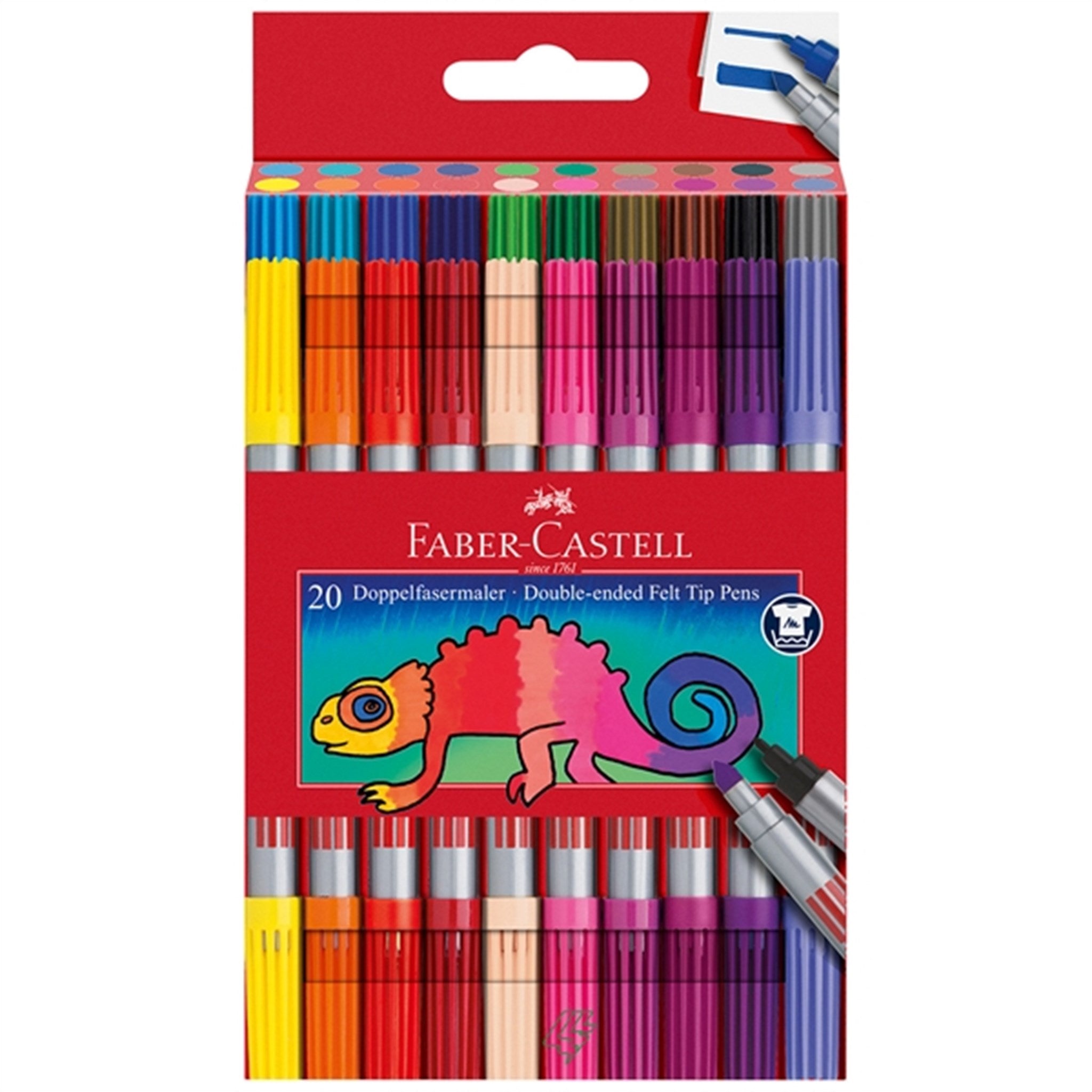 Faber Castell Pens Double-Ended 20 Colours