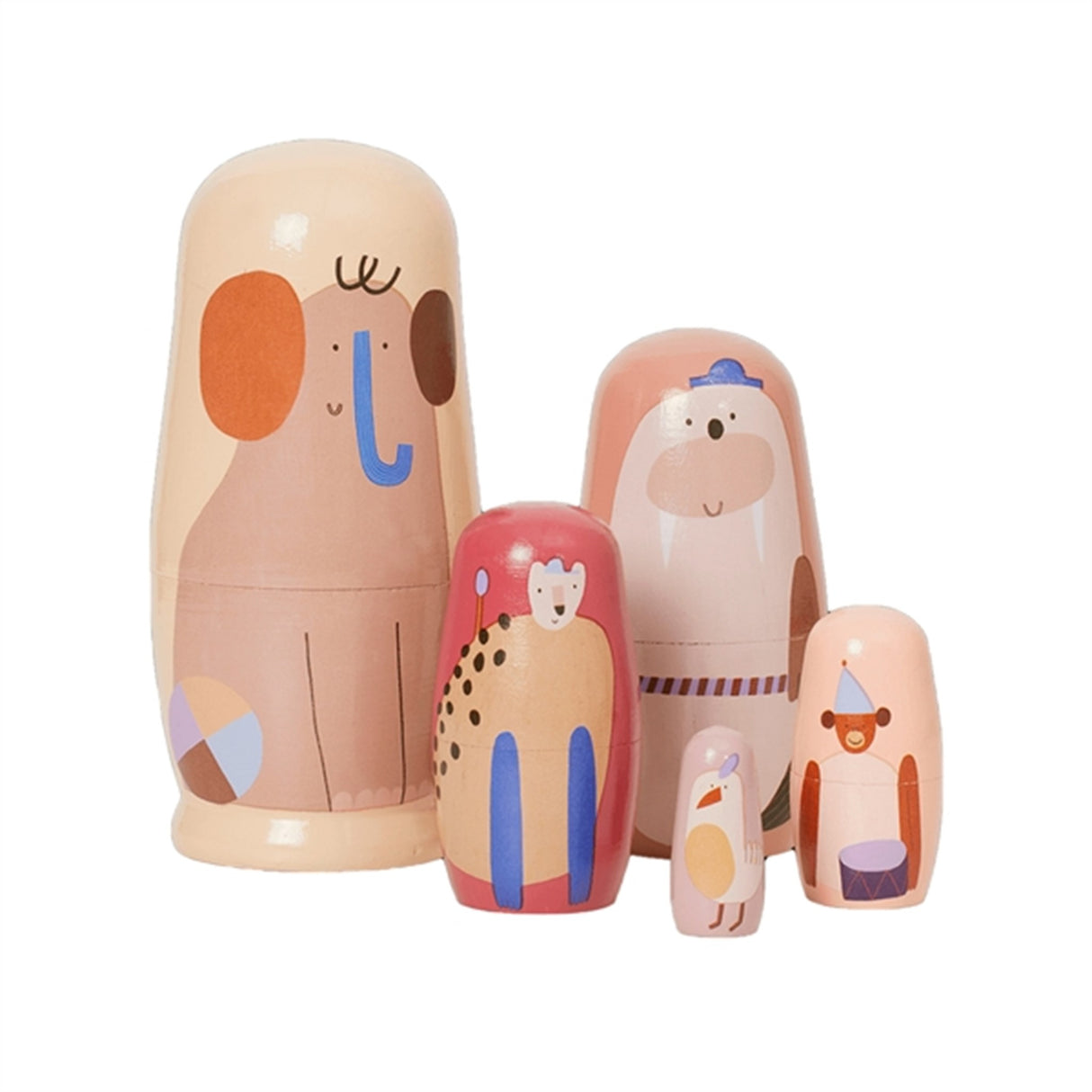 Ferm Living Critter Babushka Doll Blek-Gul