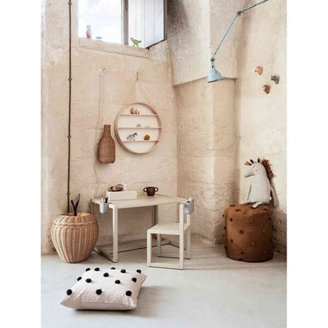 Ferm Living Dot Tufted Kudde Sand / Svart