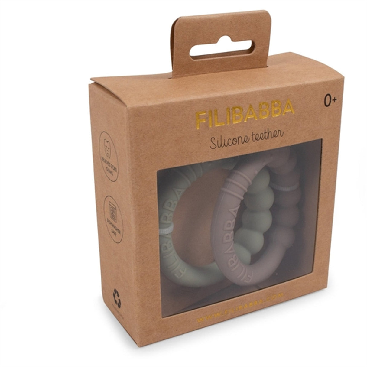 FILIBABBA Bitring 2-pack Warm Grey + Oil Green