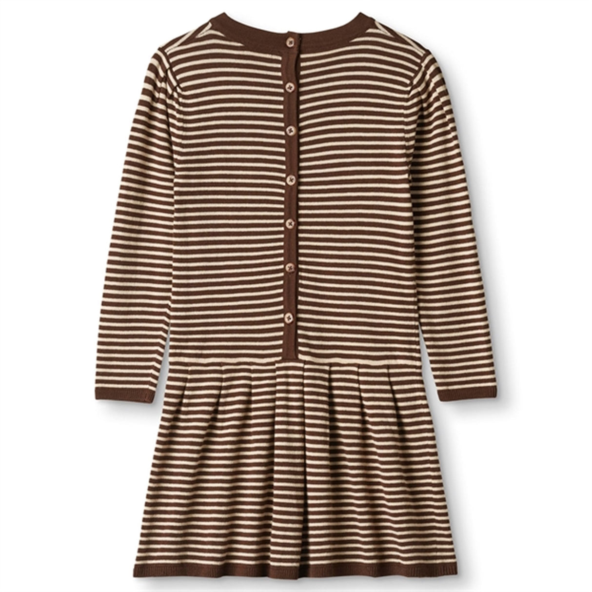 Fliink Chicory Coffee W. Sand Stripes Favo Peplum Klänning 2