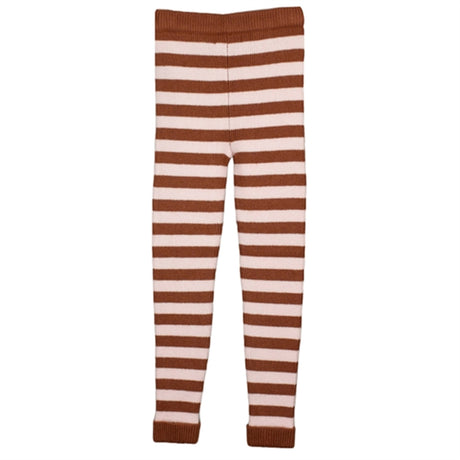 Fliink Carob Brown Striped Benna Rib Leggings 2