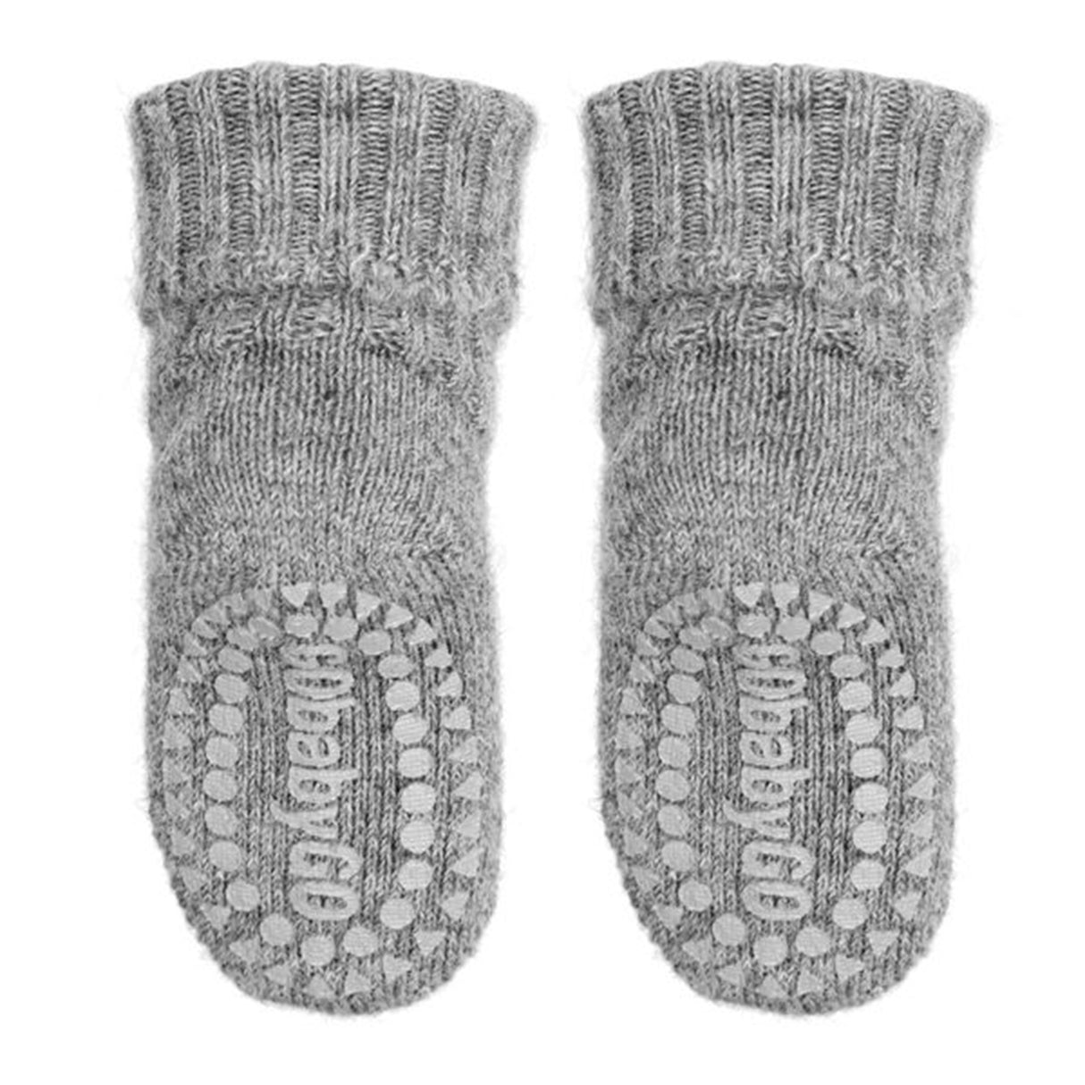 GObabyGO Alpaca Non-Slip Strumpor Grey Melange