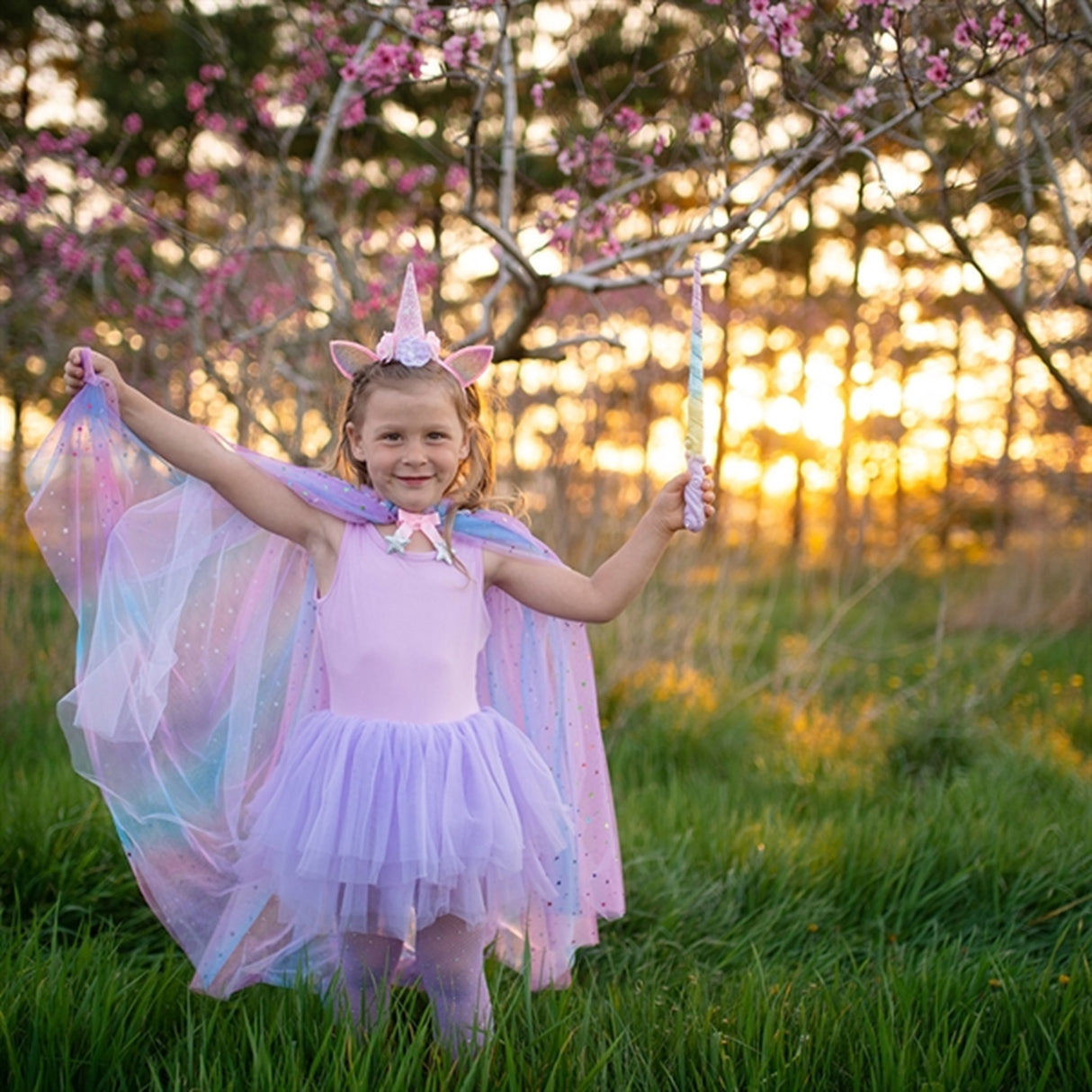 Great Pretenders Rainbow Unicorn Cape & Headband