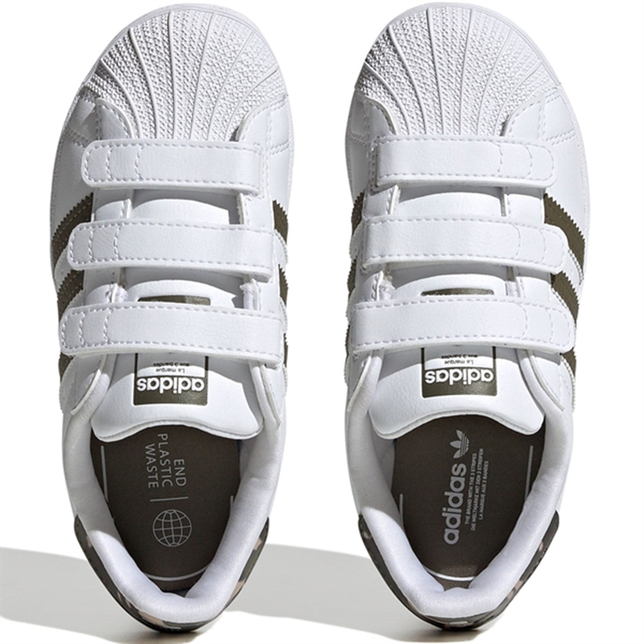 adidas Originals Superstar Sneakers White / Olive 3