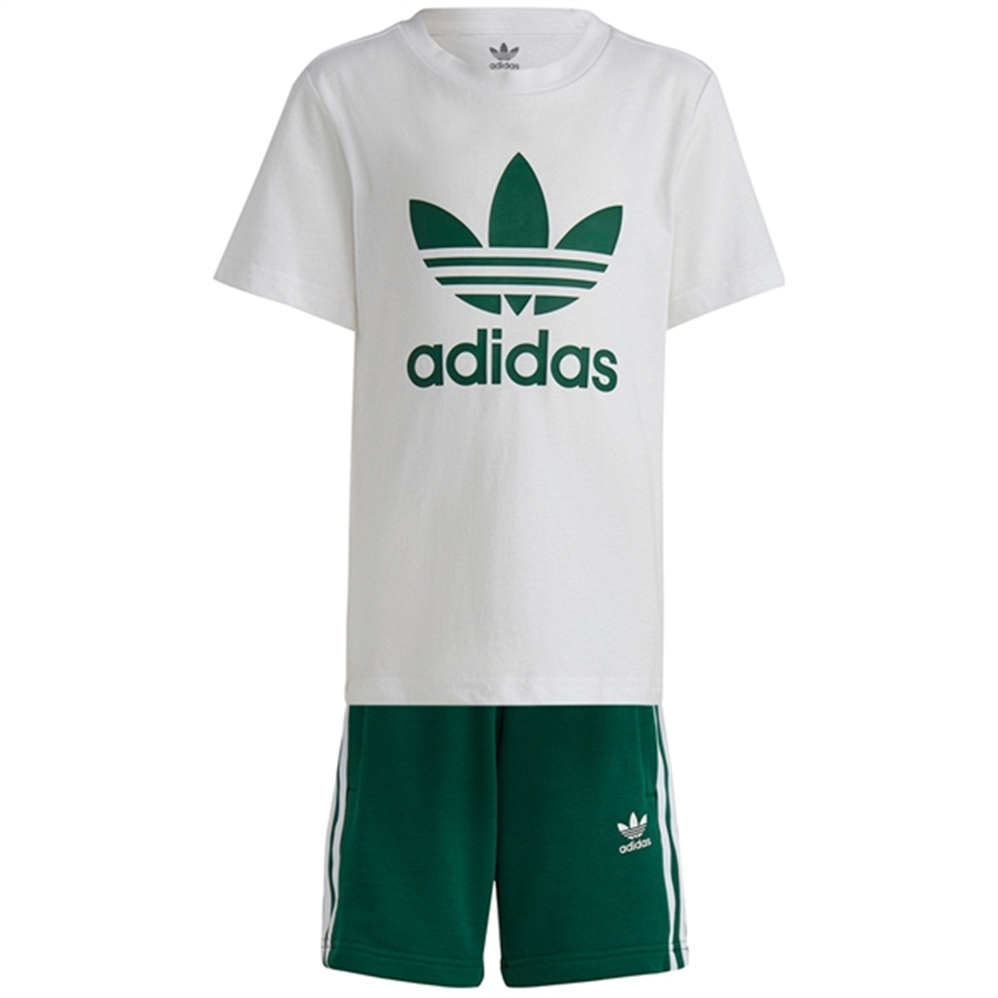 adidas Originals Dark Green Shorts Tee Set