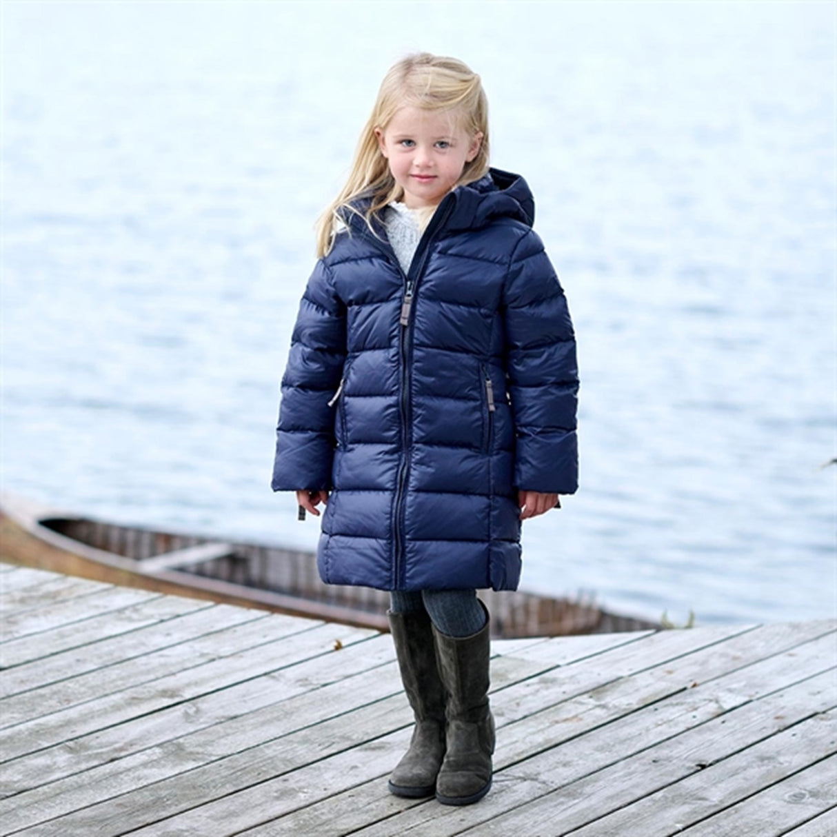 Ver de Terre Featherlight Girls A Dun Täcka Navy 3