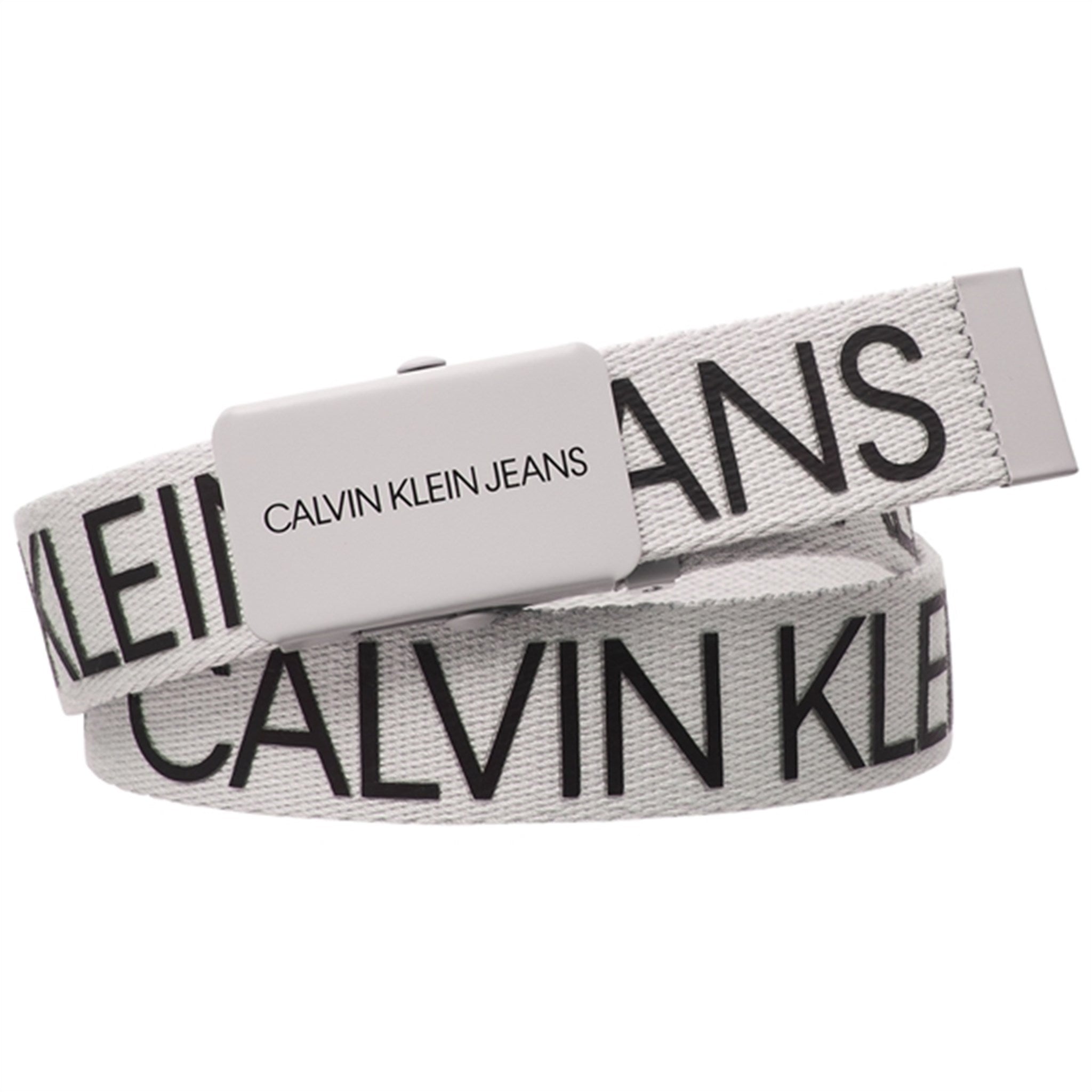Calvin Klein Canvas Logo Bälte Ghost Grey