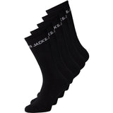 Jack & Jones Junior Black Basic Logo Tennis Strumpor 5-pack Noos