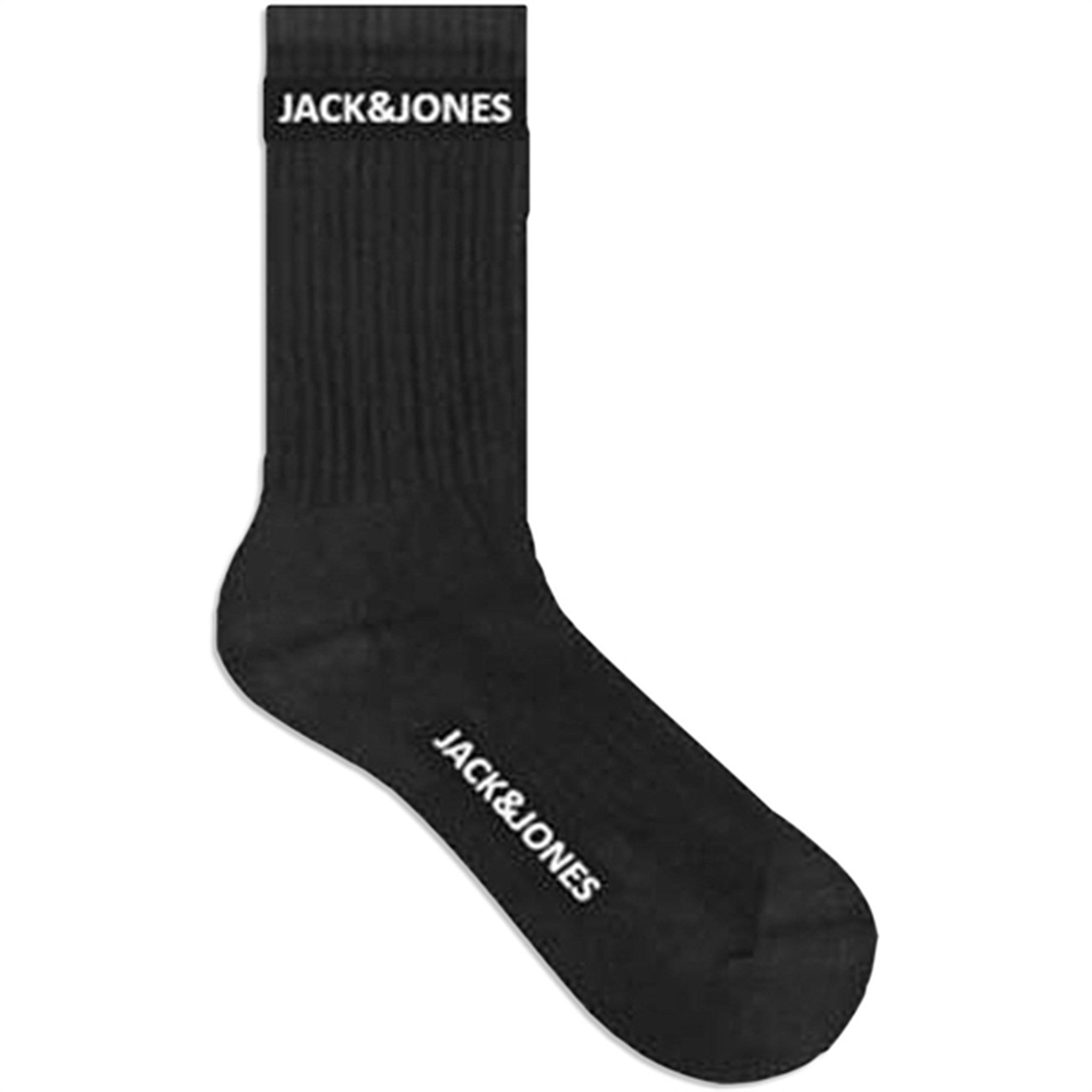 Jack & Jones Junior Black Basic Logo Tennis Strumpor 5-pack Noos