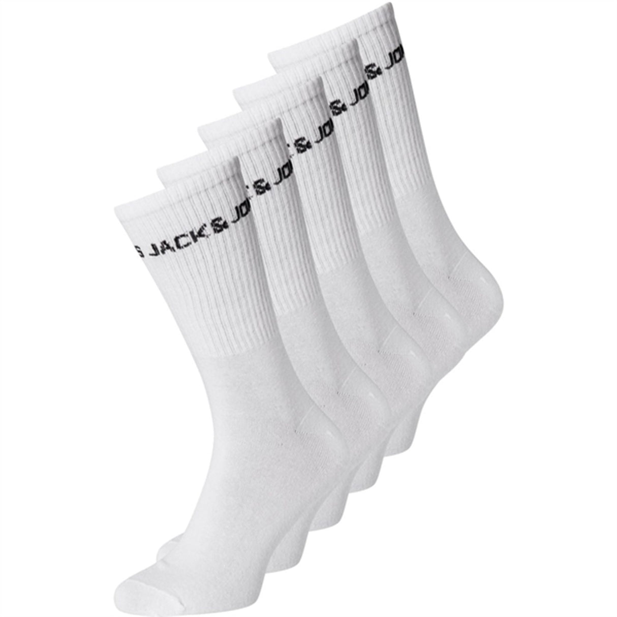 Jack & Jones Junior White Basic Logo Tennis Strumpor 5-pack Noos
