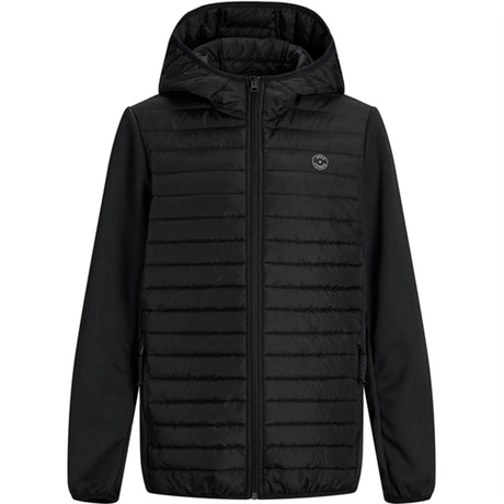 Jack & Jones Junior Black Multi Quiltad Övergångsjacka Noos