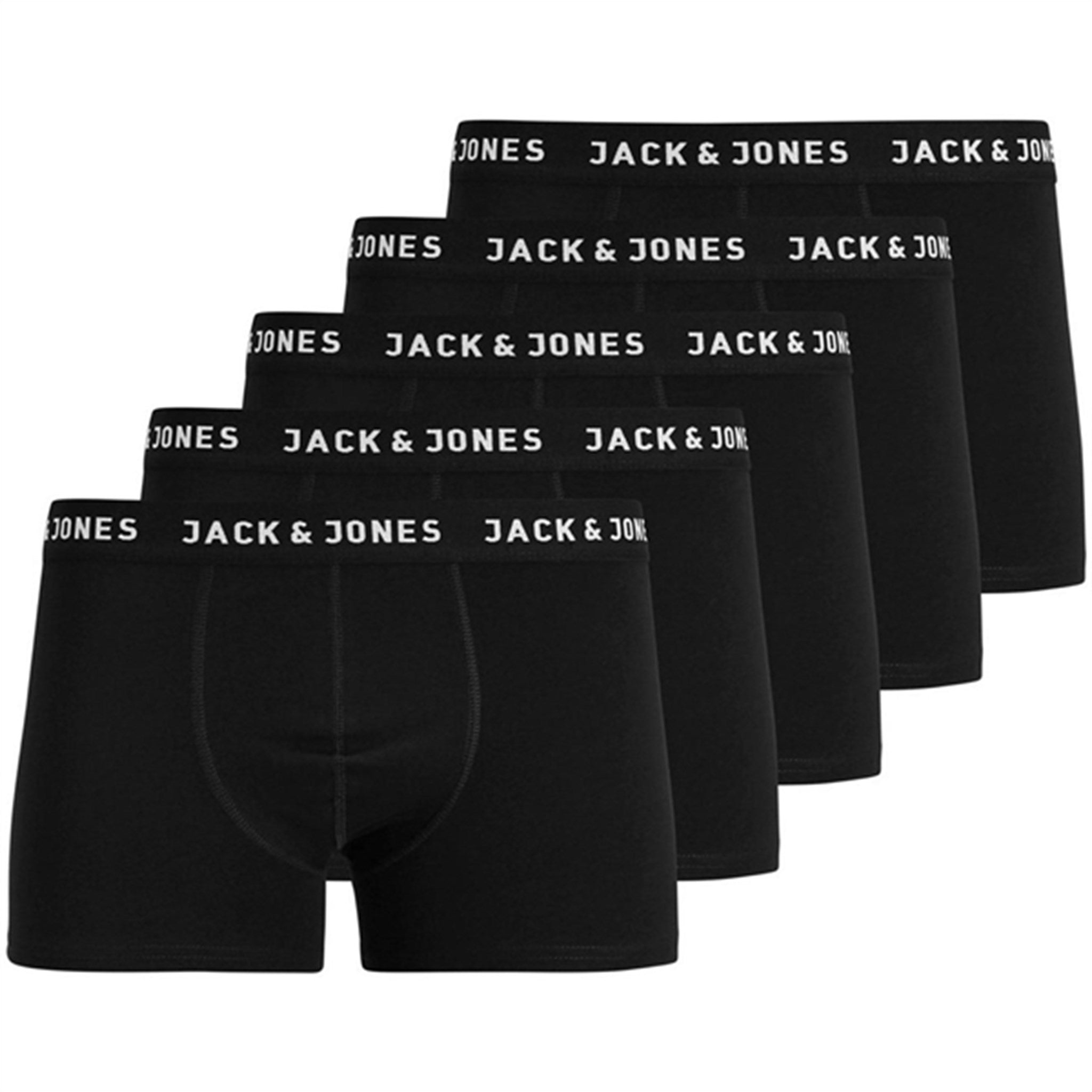 Jack & Jones Junior Black Huey Boxershorts 5-pack Noos