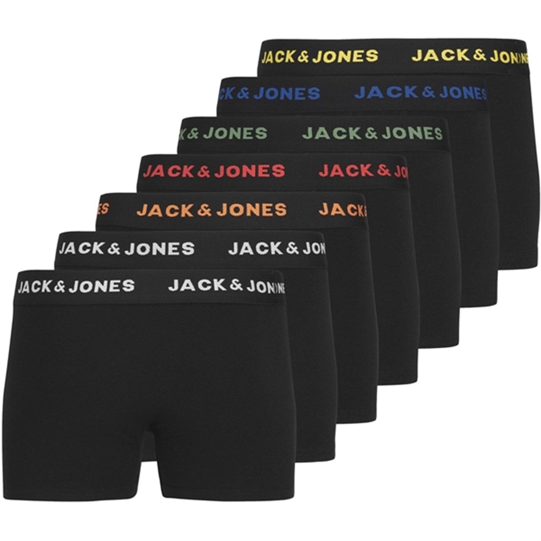 Jack & Jones Junior Black Basic Boxershorts 7-pack Noos