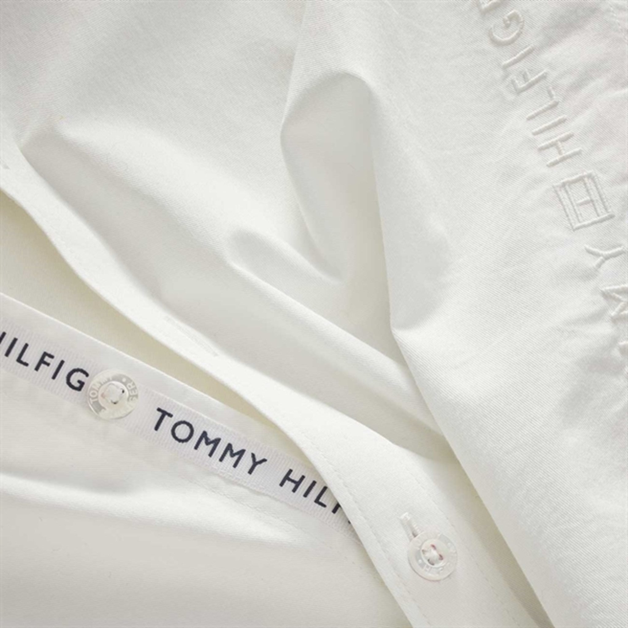 Tommy Hilfiger Stretch Twill Tonal Logo Skjorta White 2