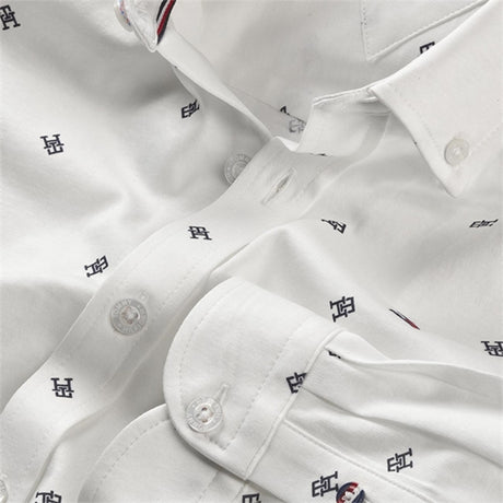 Tommy Hilfiger Monogram Jersey Skjorta White Allover 2