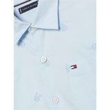 Tommy Hilfiger Monogram Embroidery Skjorta Calm Blue 2