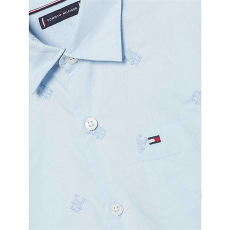 Tommy Hilfiger Monogram Embroidery Skjorta Calm Blue 2
