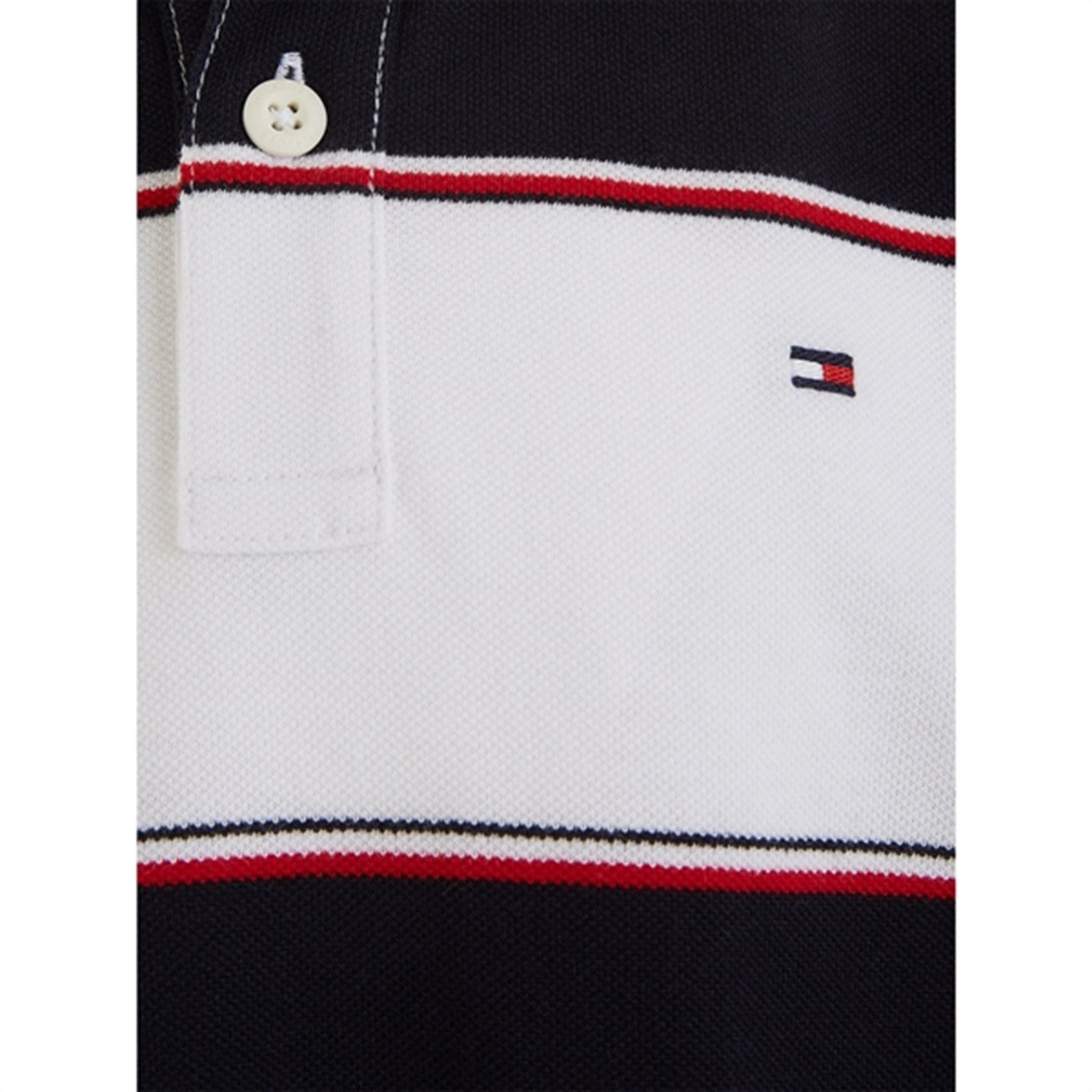 Tommy Hilfiger Global Rugby Stripe Pikétröja T-Shirt White/Blue Stripe 4