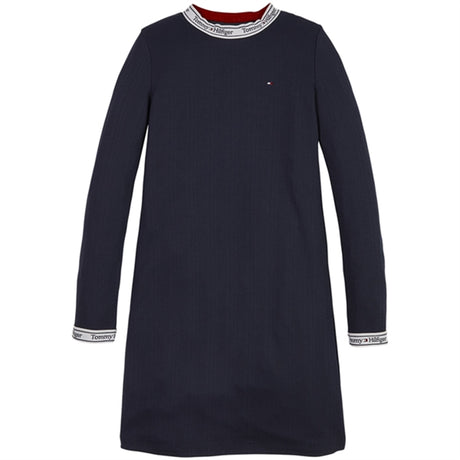 Tommy Hilfiger Tape Rib Klänning Desert Sky