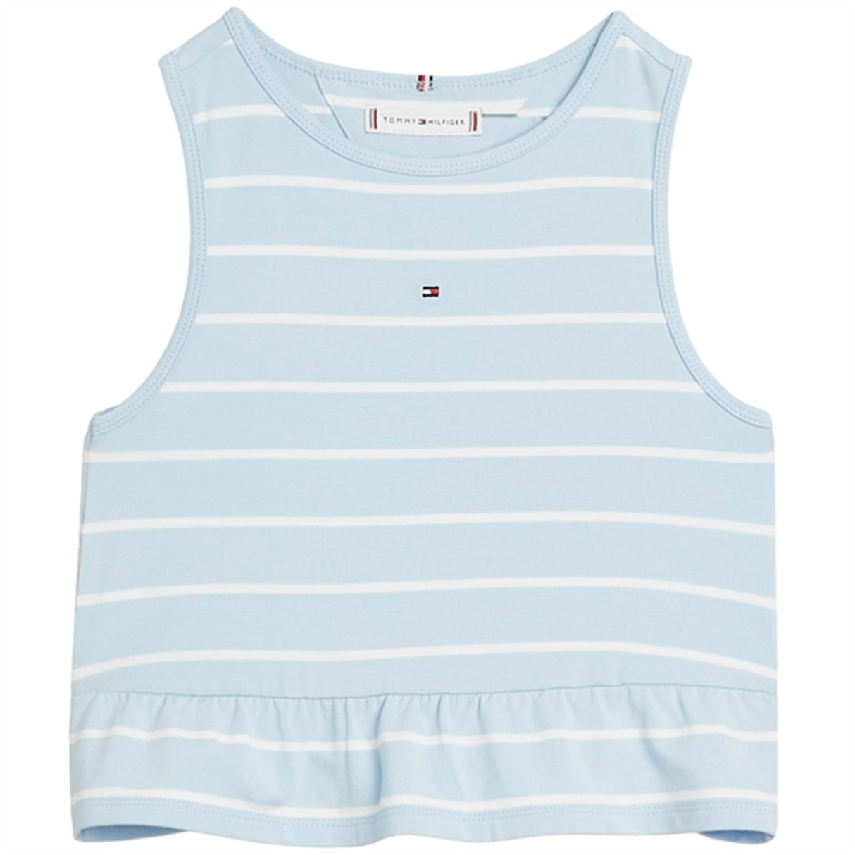 Tommy Hilfiger Peplum Stripe Blus Breezy Blue Stripe