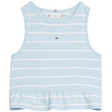 Tommy Hilfiger Peplum Stripe Blus Breezy Blue Stripe